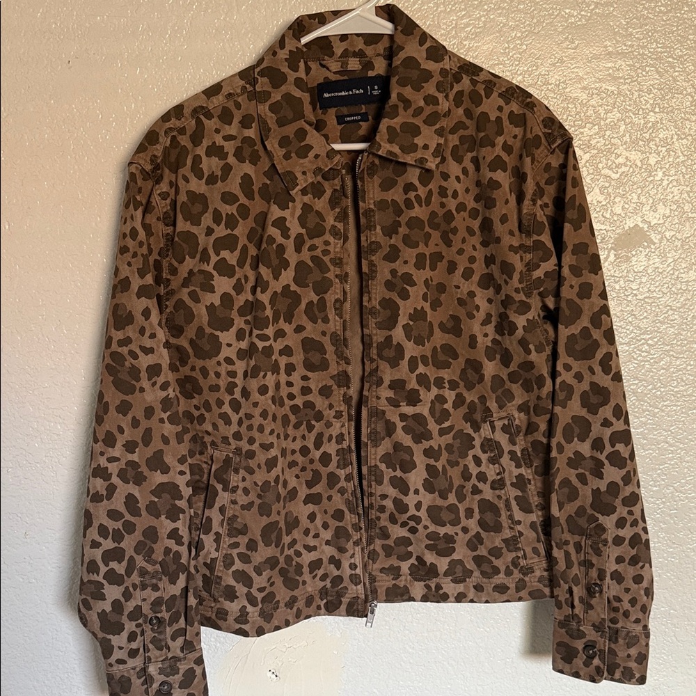 Banana Republic Brown Leopard Bomber Jacket